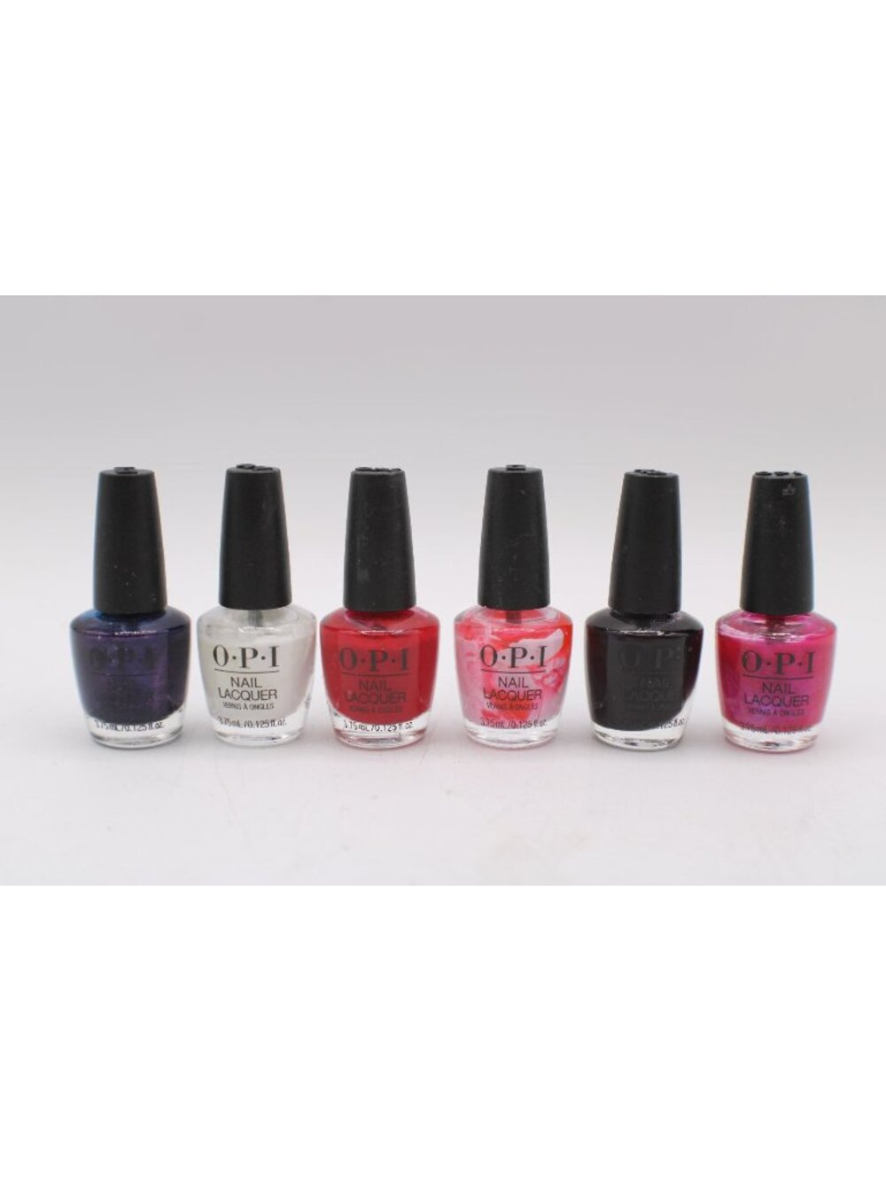 OPI Mini Nail Polish Set of 6 Colors 3.75mL Each Assorted Shades Nail Lacquer